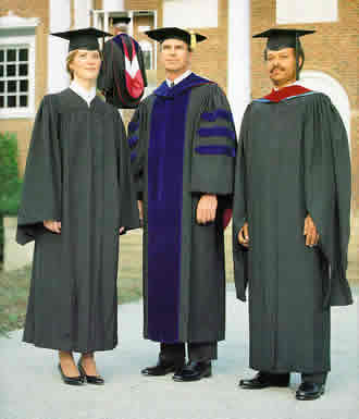 masters vs phd gown
