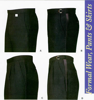 Adjustable Flat Front Tuxedo Pant